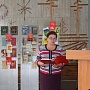 Валентина Васильевна Половенская, библиотекарь Нижнетоемской библиотеки, выступает с докладом «Дальше Нижней Тоймы враг не прошёл…» 