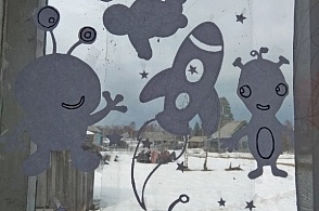  Онлайн-акция "Космические окна" в Илешской библиотеке