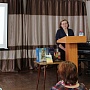 Баскакова М. В. выступает с докладом "Из истории Семёновской школы Верхнетоемского района"