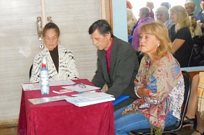 Жюри конкурсного прослушивания в номинации "Художественное чтение" / "Авторское исполнение": О. А. Фокина, М. И. Карачёв, Т. Ю. Щербинина