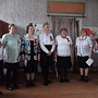 Участницы литературно-музыкальной композиции "Песни в военной шинели" в Вершинской библиотеке